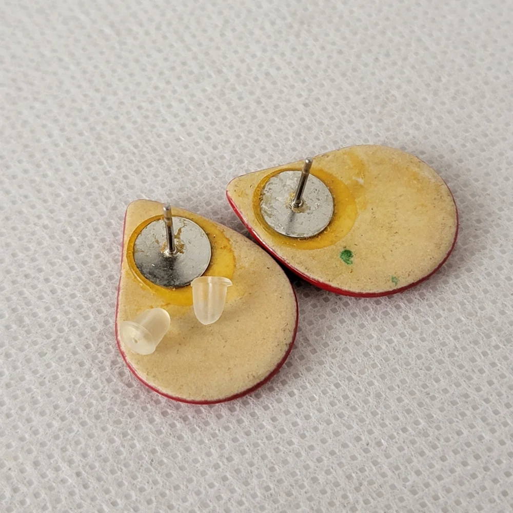 Vintage Teardrop Stripe Earrings